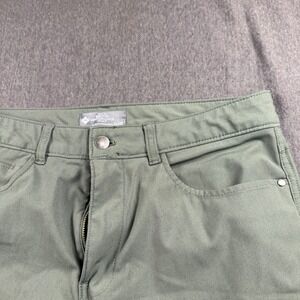 Member's Mark Benton Performance Pants Mens 32x30 Slim Fit Olive Green 1878